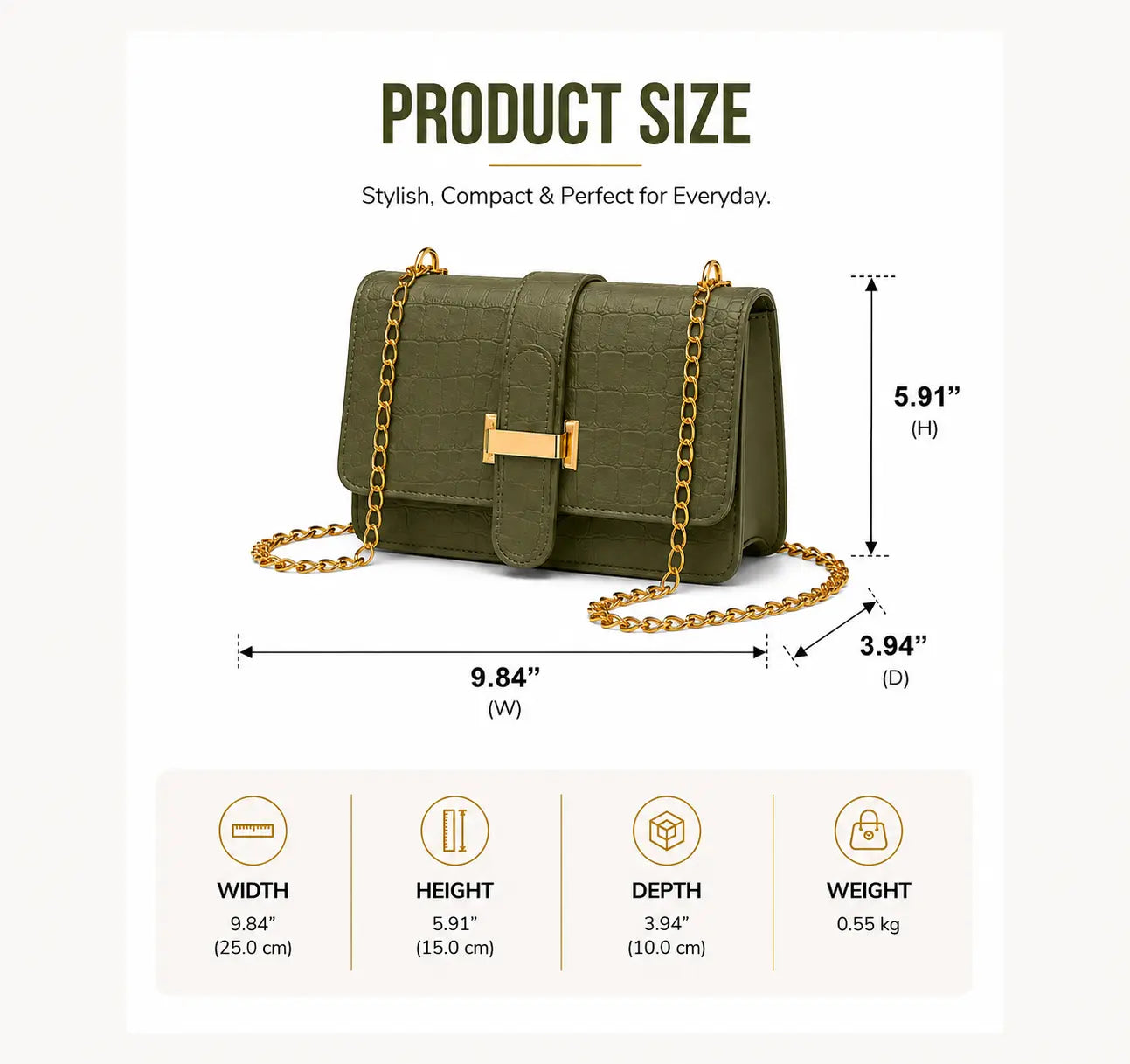 Olive Green Zarr Bag